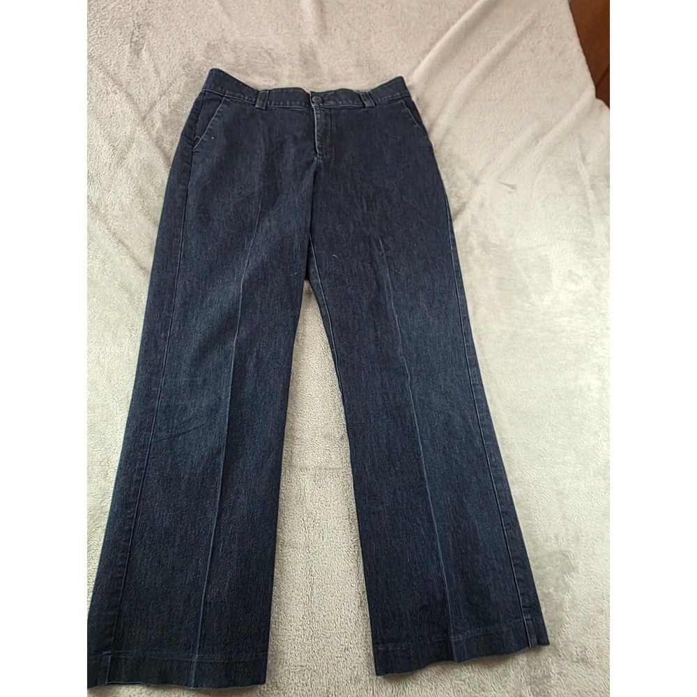 Lee Platinum Label Trouser Jeans Womens 10 Dark Wash Blue No Gap Waistband